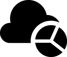 Cloud With Chart Digital Sketch Svg Design, Free Vectors File
